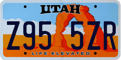 UT license plate Z955ZR