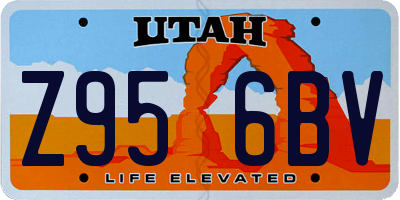 UT license plate Z956BV