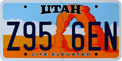 UT license plate Z956EN