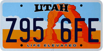UT license plate Z956FE