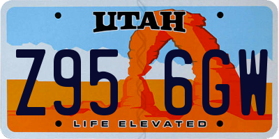 UT license plate Z956GW