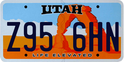 UT license plate Z956HN