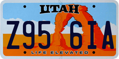 UT license plate Z956IA