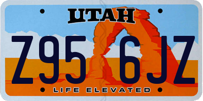 UT license plate Z956JZ