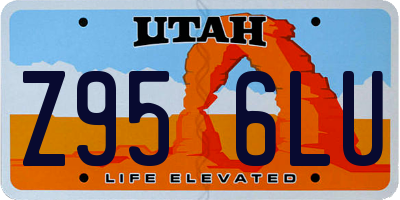 UT license plate Z956LU