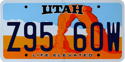 UT license plate Z956OW