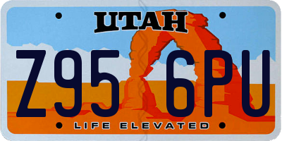 UT license plate Z956PU