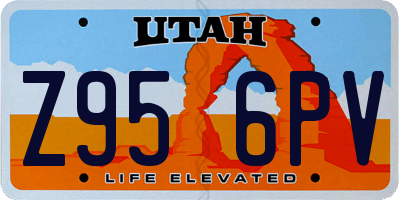 UT license plate Z956PV