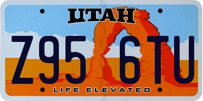 UT license plate Z956TU