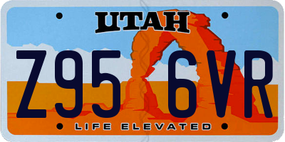 UT license plate Z956VR
