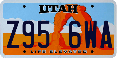 UT license plate Z956WA