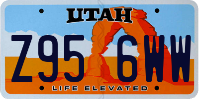 UT license plate Z956WW