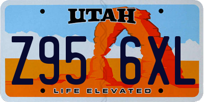 UT license plate Z956XL
