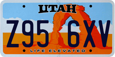UT license plate Z956XV