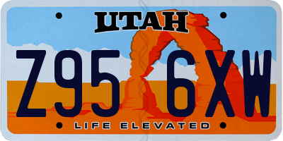 UT license plate Z956XW