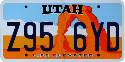 UT license plate Z956YD