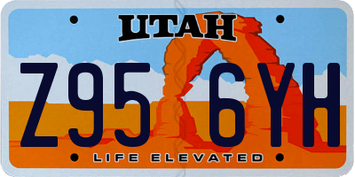 UT license plate Z956YH