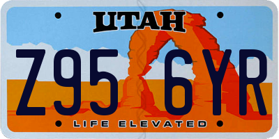 UT license plate Z956YR