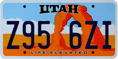 UT license plate Z956ZI