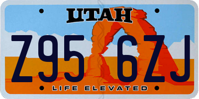 UT license plate Z956ZJ