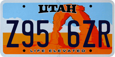 UT license plate Z956ZR