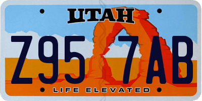 UT license plate Z957AB