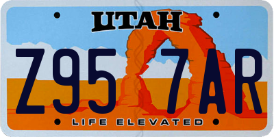 UT license plate Z957AR