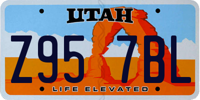 UT license plate Z957BL