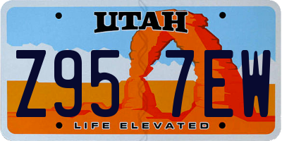 UT license plate Z957EW