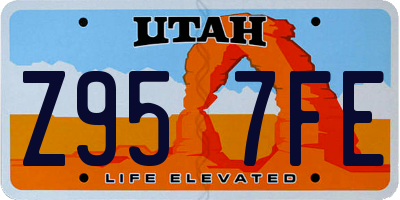 UT license plate Z957FE