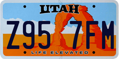 UT license plate Z957FM