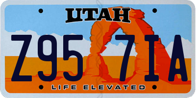 UT license plate Z957IA