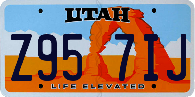 UT license plate Z957IJ