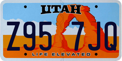 UT license plate Z957JQ