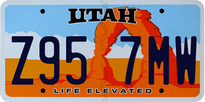 UT license plate Z957MW