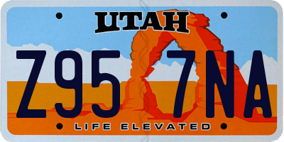 UT license plate Z957NA
