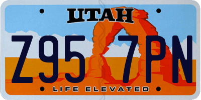 UT license plate Z957PN