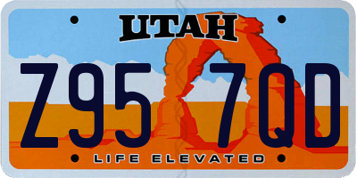 UT license plate Z957QD