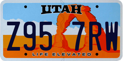 UT license plate Z957RW