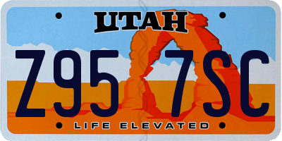 UT license plate Z957SC