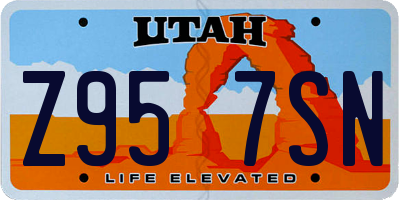 UT license plate Z957SN