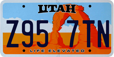 UT license plate Z957TN