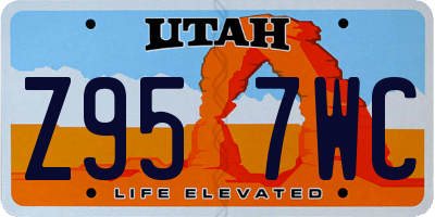 UT license plate Z957WC
