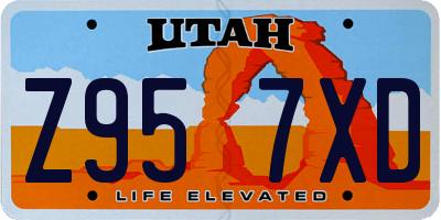 UT license plate Z957XD