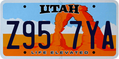 UT license plate Z957YA