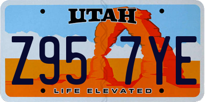 UT license plate Z957YE