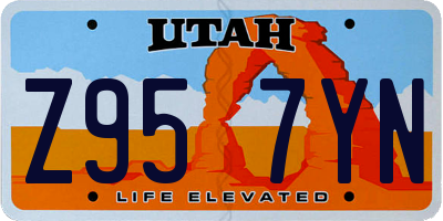 UT license plate Z957YN