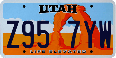 UT license plate Z957YW