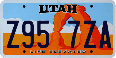 UT license plate Z957ZA