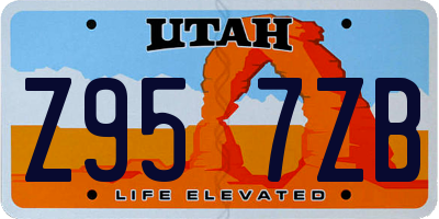 UT license plate Z957ZB